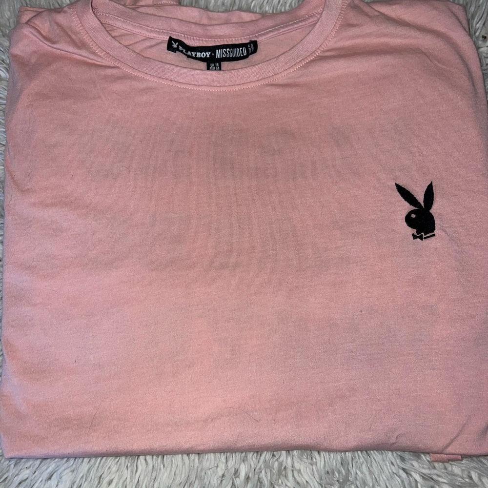 Playboy Women’s Oversized Pink T-Shirt